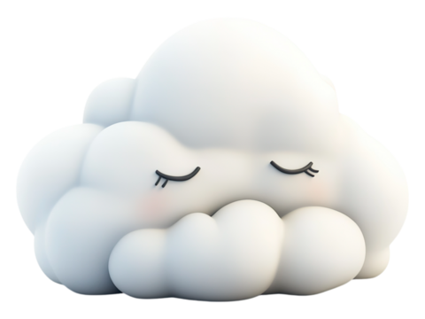cute sleeping cloud