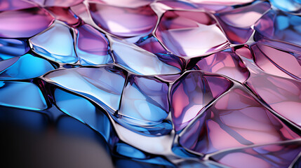 Fototapeta premium A mirror glass shattering effect with transparent pastel purple tones, perfect for a wallpaper background.