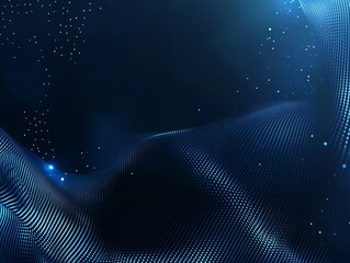 Abstract Blue Background with Stars and Nebula