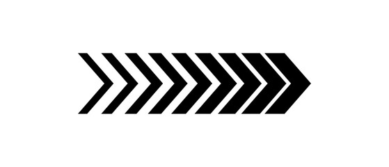 Chevron arrow icon. Moving arrows icon. blend effect, pointer, speed direction, road caution, military, navigation sign isolated on white background. Vector illustration.