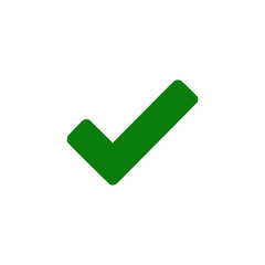 Green check mark icon representing approval and confirmation
