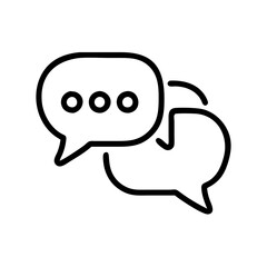 Work chat icon with speech bubbles, communication concept
