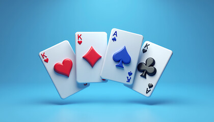 Obraz premium playing cards and poker chips