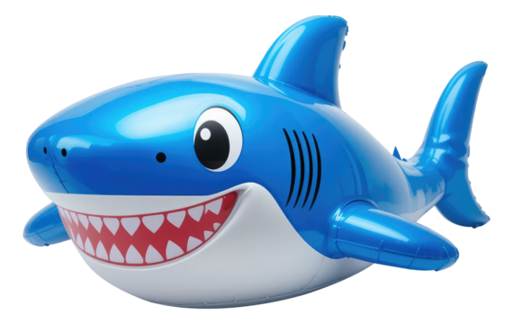 Blue Shark 3d Inflatable Illustration Balloons Summer Accessory Animal.