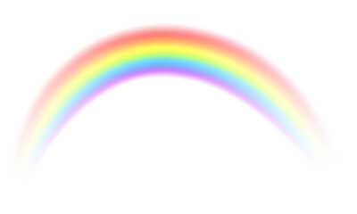 Multi coloured rainbow isolated on white, Transparent rainbow Vector illustration