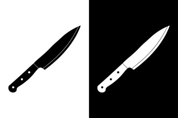 Cutting Tool Knife Silhouette Ideal for Cooking & Food Graphics.