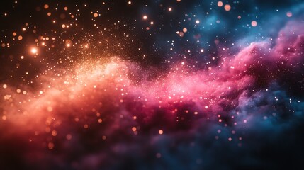 Colorful nebula dust swirls, cosmic background, design element