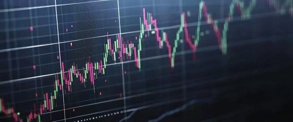 Modern stock market trend graph with upward movement