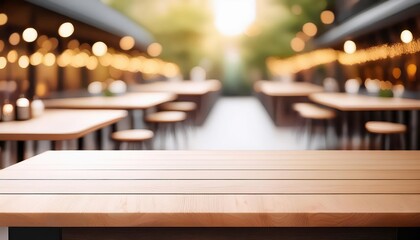 Minimalist White Table Against a Blurred Background Empty Elegance Amidst Soft Focus, Capturing the Essence of Tranquility and Simplicity in Modern Design.