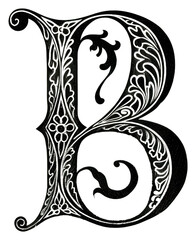 PNG B letter alphabet art graphics pattern. © Rawpixel.com