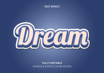 Dream Editable Text Effect High Quality Customizable 3D Typography for Illustrator Ideal for Branding Quotes and Marketing