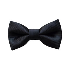 Classic black bow tie for formal attire, cut out  
