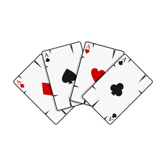 Ace card suit icon vector isolated on white background