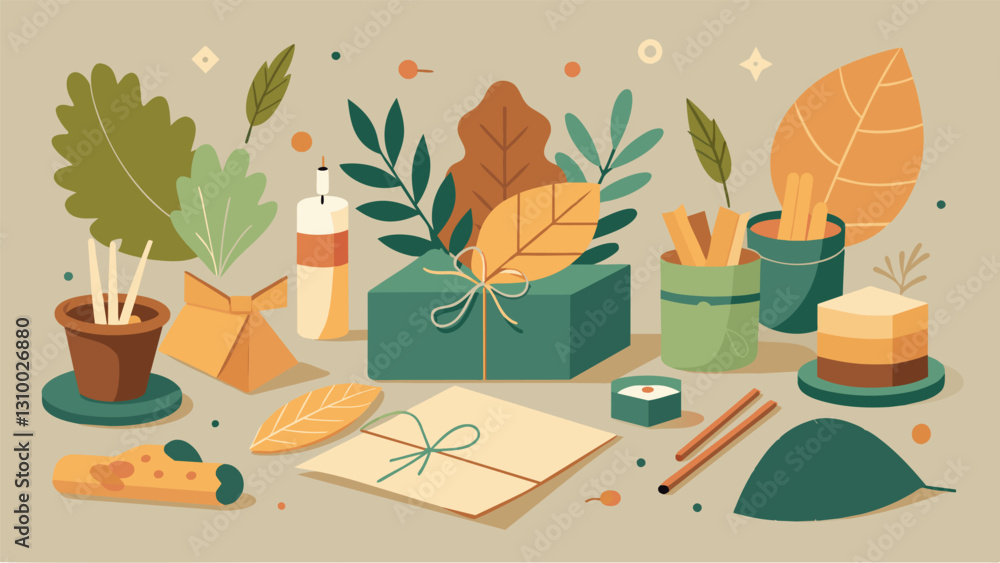 Poster a mini workshop space offering diy ecofriendly gift wrapping tutorials using recycled paper natural 