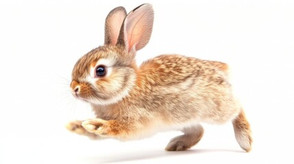 Obraz premium Bunny hopping adventure enchanted meadow short story whimsical environment playful perspective fluffy eared joy