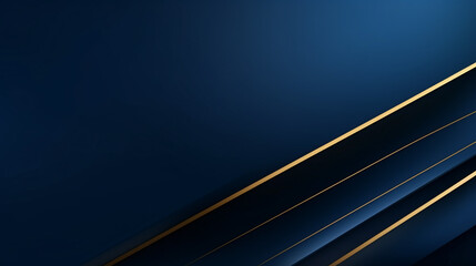 A simple blue and golden lines banner background with seamless gradient, perfect for luxury presentations and festive technology themes.

