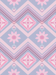 Abstract geometric ethnic pattern oriental.geometric pattern.Design for fabric, curtain, background, carpet, wallpaper, clothing,wrapping, Batik, fabric,Vector illustration.