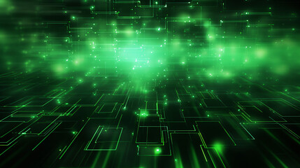 A green background image with a technological and electronics theme, perfect for business card banners and promotional materials.

