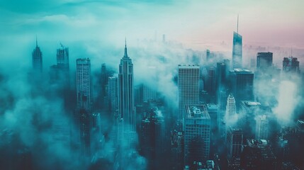 Fototapeta premium Urban Smog in NYC | Pollution & Environment