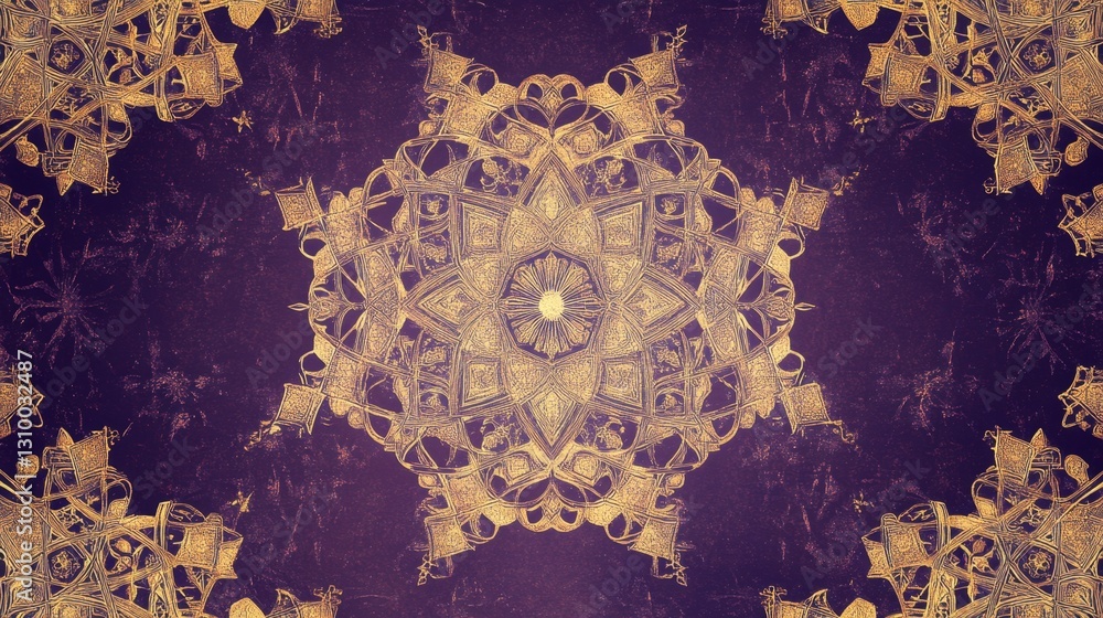 Poster creating an elegant islamic pattern digital art graphic design soft gradient artistic perspective is