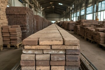Conveyor Belt for Brick and Tile Production in Factory