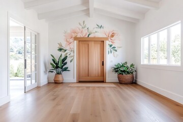 Fototapeta premium Floral Wallpaper for Large Hallway Walls
