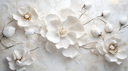 Textured White Surface with Elegant Design