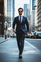 Fototapeta premium Confident Businessman in Urban Setting