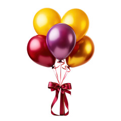 colorful balloons isolated on white