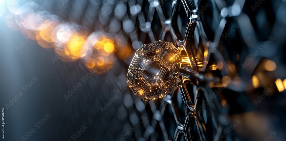 Poster a server room data center with an abstract network in 3d rendering