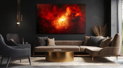 Capturing Supernova Energy: Vibrant Nebula Art