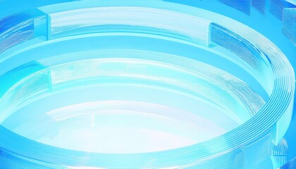 futuristic blue circular glass architecture with glowing transparency, abstract technology background for digital design

