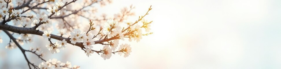 Obraz premium Delicate tree branches against a crisp white background, with soft morning light filtering through, trees, white