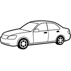 Fototapeta premium Abstract illustration of a stylized vehicle on a curved road, with dynamic lines suggesting motion and an urban background