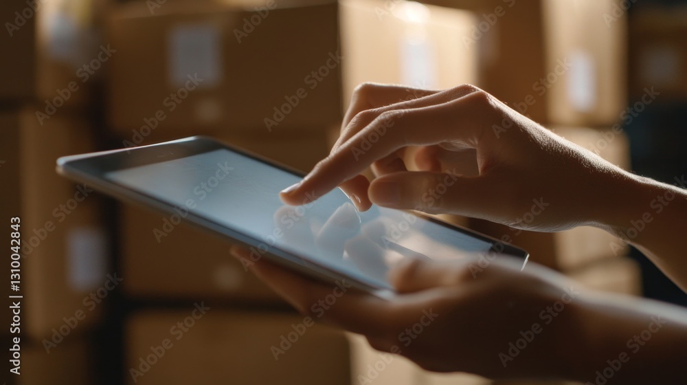 Poster hands tracking progress office workspace digital interaction modern environment closeup view technol