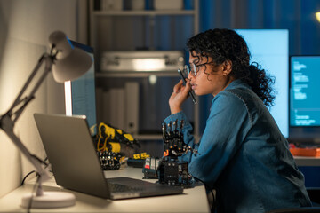 AI developers coding to command robotics technology, pushing the boundaries of what's possible in...
