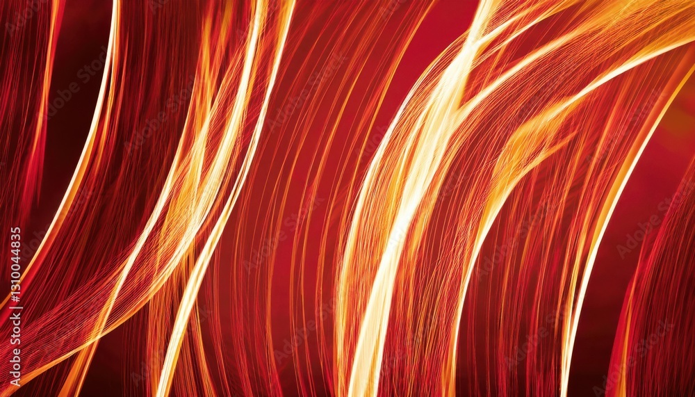 Aufkleber abstract flowing light streaks in warm fiery tones of red and orange, dynamic motion background for digital design and creative projects