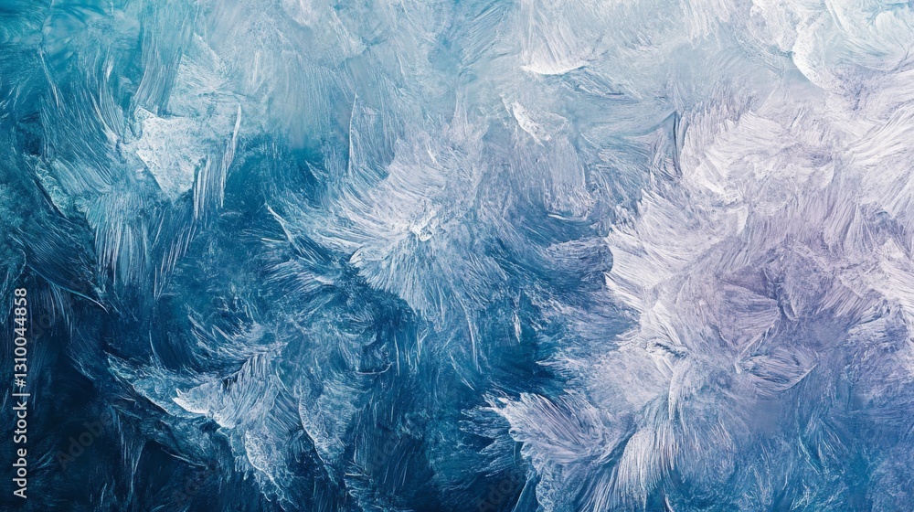 Aufkleber icy abstract patterns digital studio graphic art frosty environment macro view cool colors