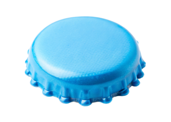 Ice blue  bottle cap on white background