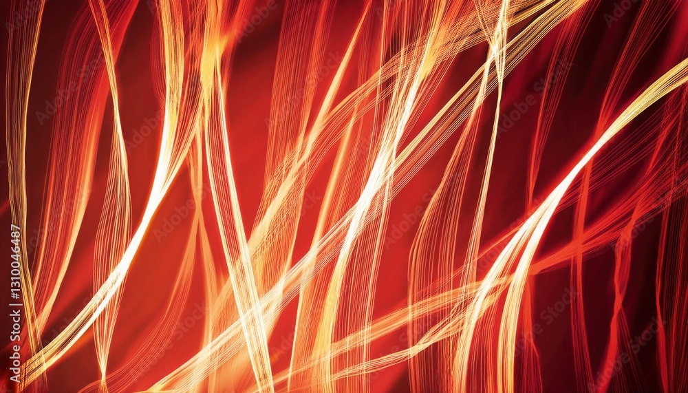 Aufkleber abstract flowing light streaks in warm fiery tones of red and orange, dynamic motion background for digital design and creative projects