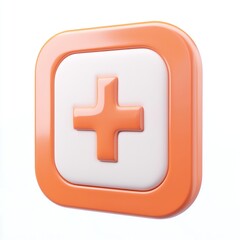 Obraz premium Modernity focused 3D Emergency Icon on solid white.