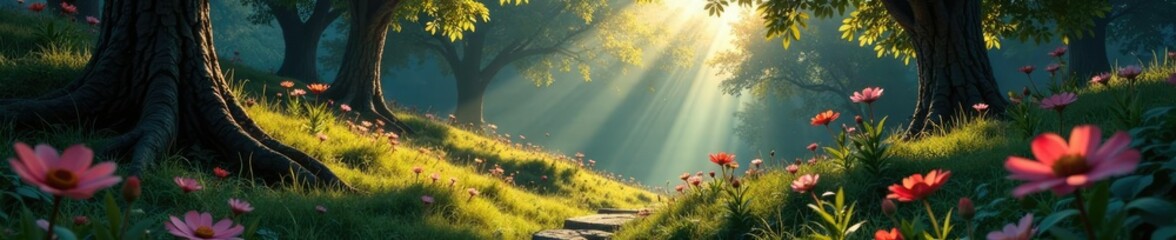 Obraz premium patrones naturales en la naturaleza con gradientes y efectos luminosos, colorido, efecto sonoro