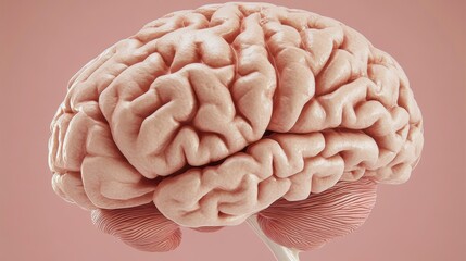 Realistic Human Brain Anatomy; 3D medical illustration; anatomical model; educational resource; scientific study