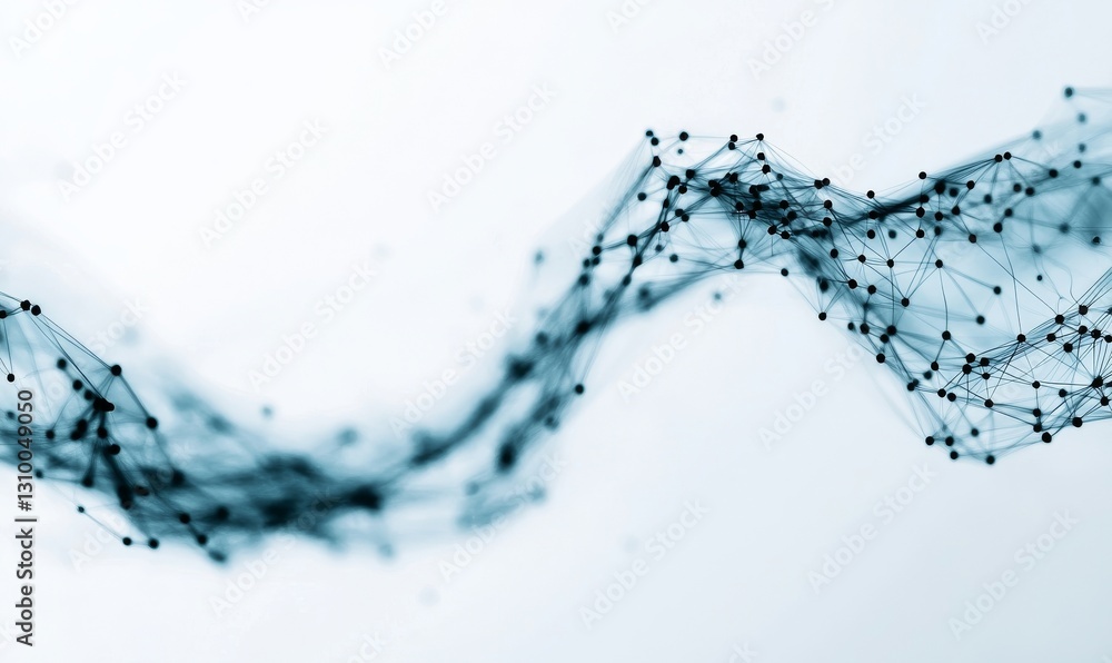 Poster a 3d illustration of big data and cryptography programming is set against a bright, black and white 