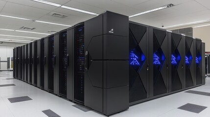 Olympus Supercomputer: Rows of High-Performance Computing Cabinets