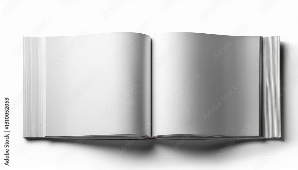 Poster pristine white canvas a stark contrast of empty magazine against the backdrop of pure whiteness, sho