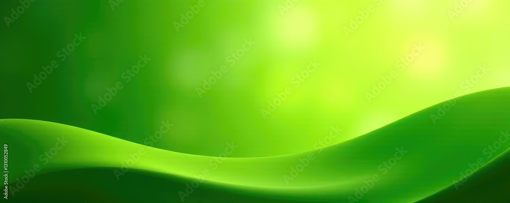 Poster greenery and light combining to create a sense of calm, abstract light, green smooth background