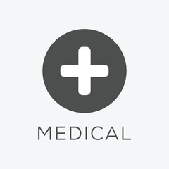 Fototapeta premium medical positive logo design