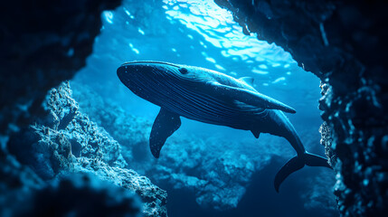 Obraz premium Whale in Deep