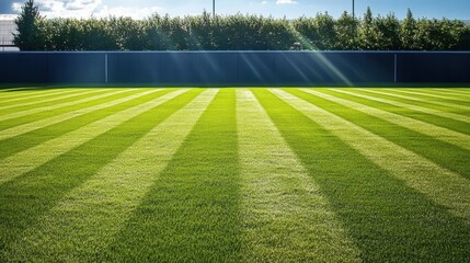 Idyllic football stadium featuring a pristine playing surface.